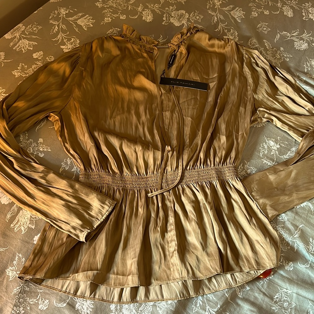 Silky peasant blouse